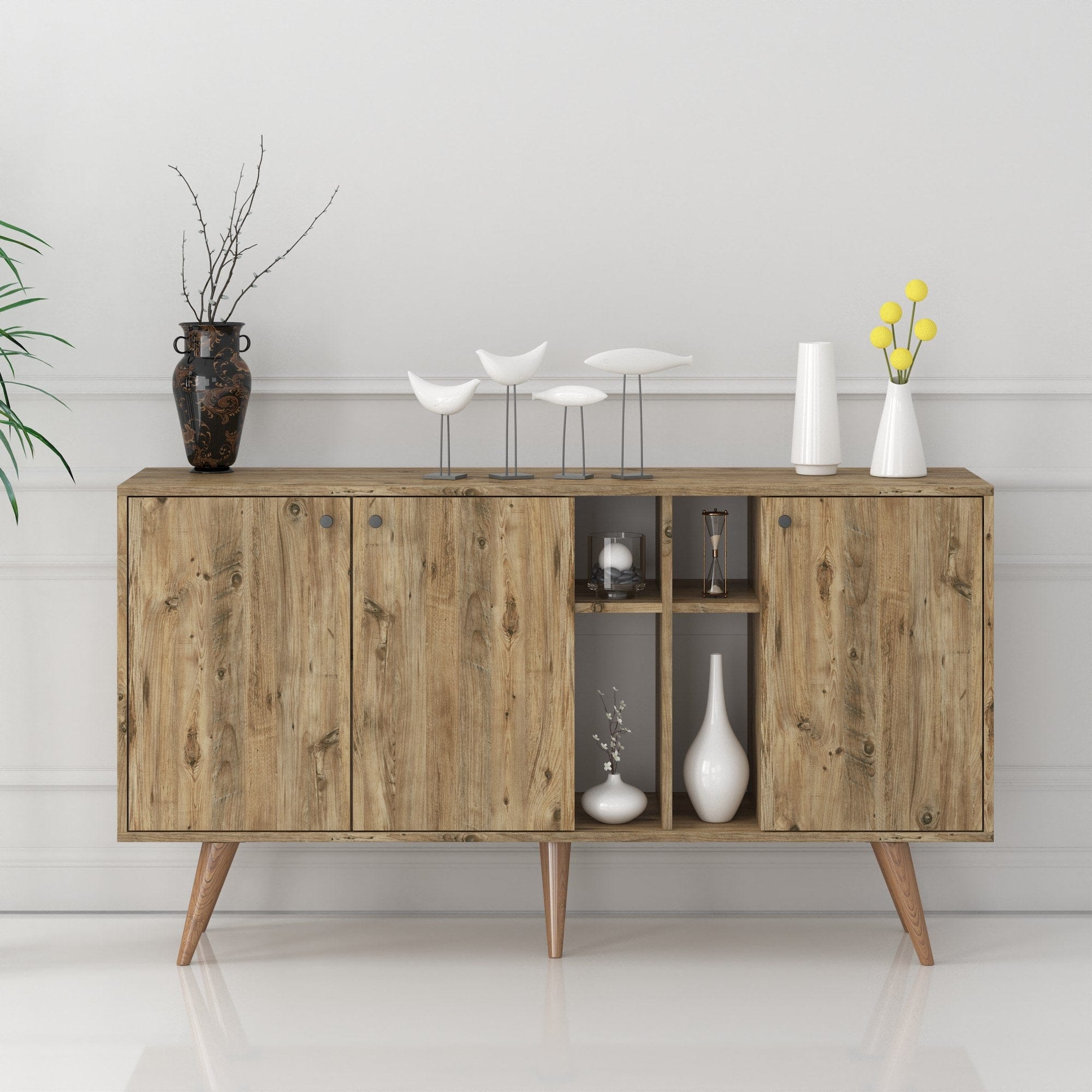 Asir Credenza con 3 ante Risa Pino