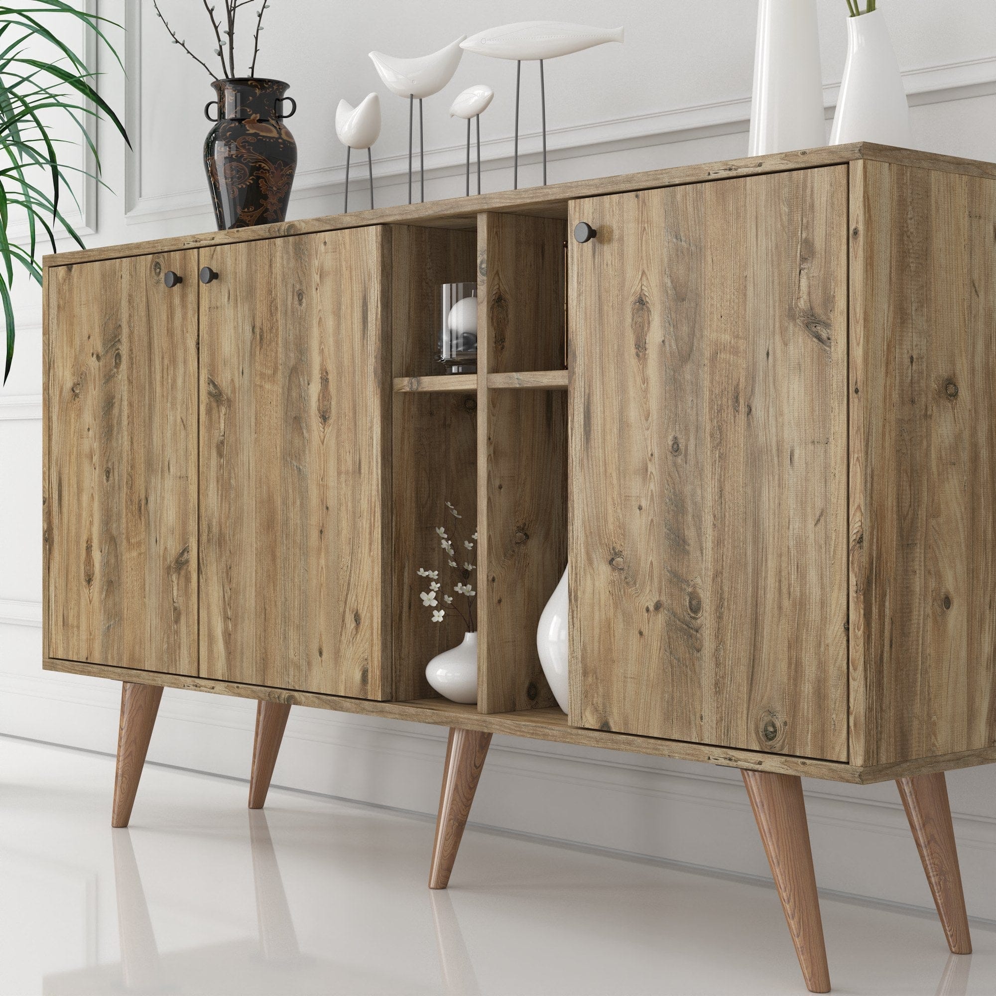 Asir Credenza con 3 ante Risa Pino