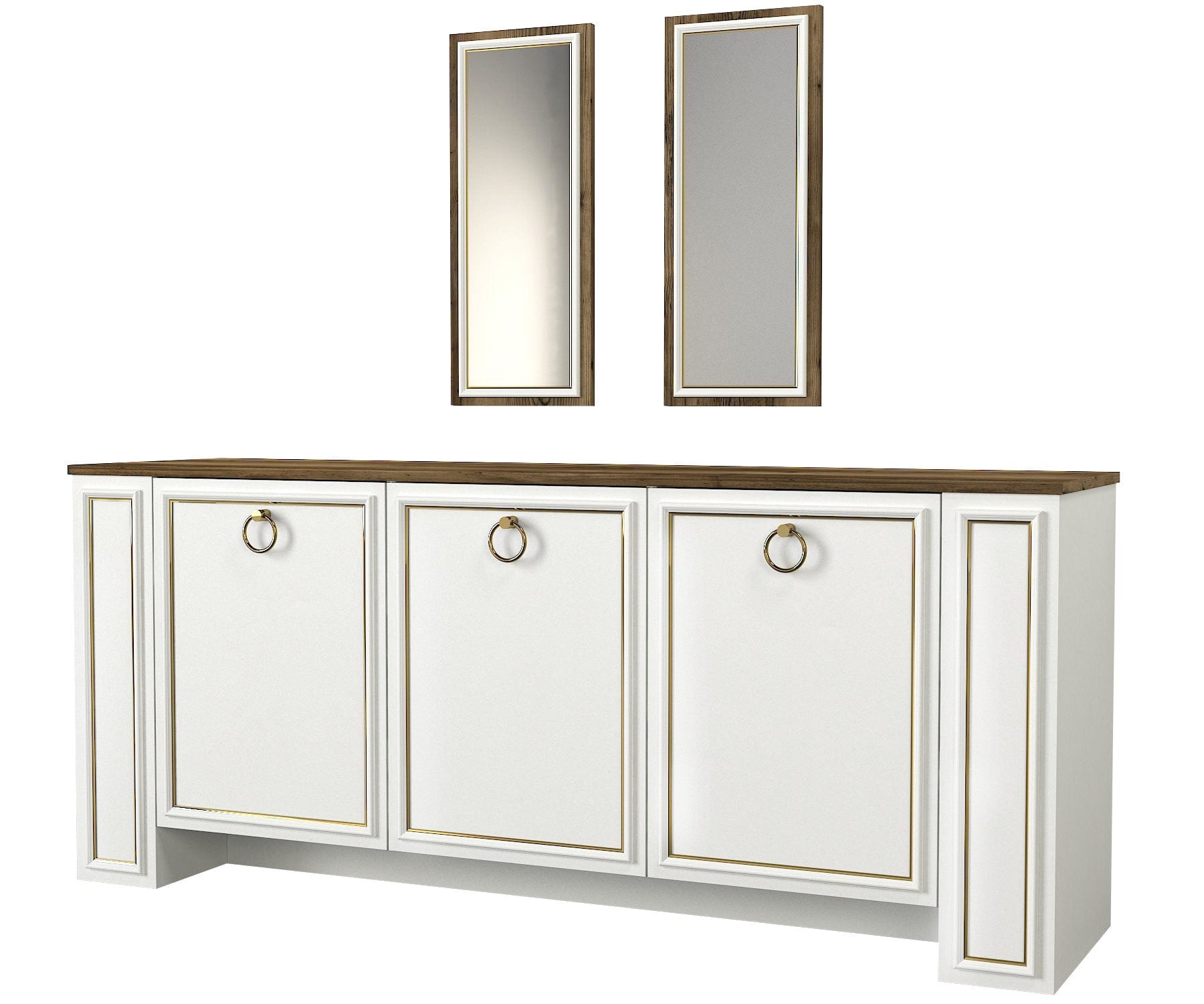 Asir Credenza con 3 ante Sansa Bianco