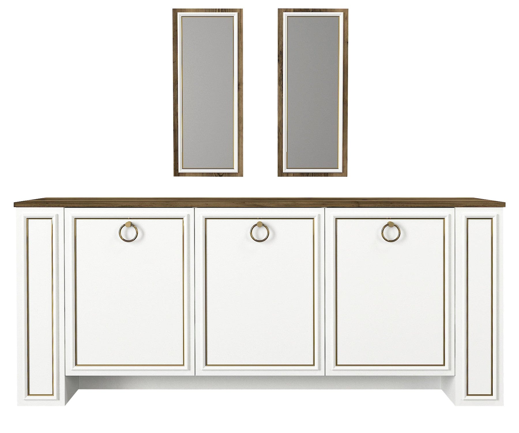 Asir Credenza con 3 ante Sansa Bianco