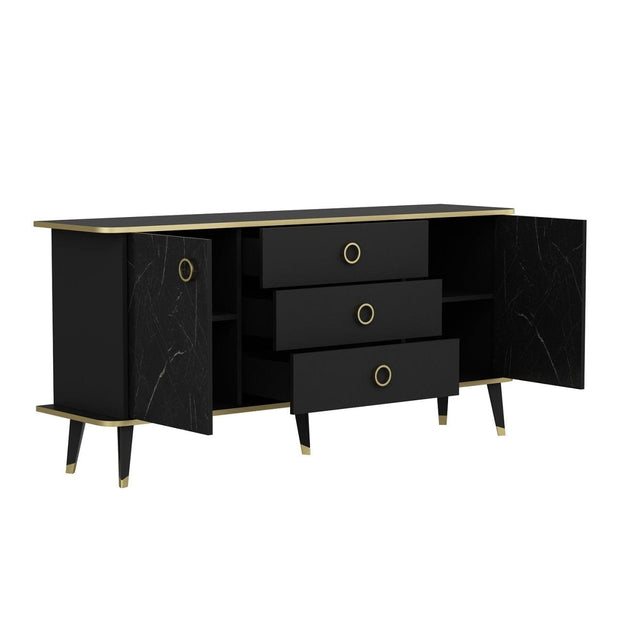 Asir Credenza con 3 cassetti e 2 ante Bien Oro