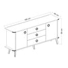 Asir Credenza con 3 cassetti e 2 ante Bien Oro