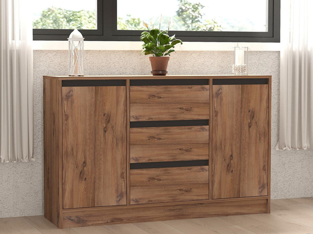 Asir Credenza con 3 cassetti e 2 ante Karal Pino