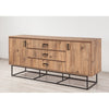 Asir Credenza con 3 cassetti e 2 ante Quantum Pino