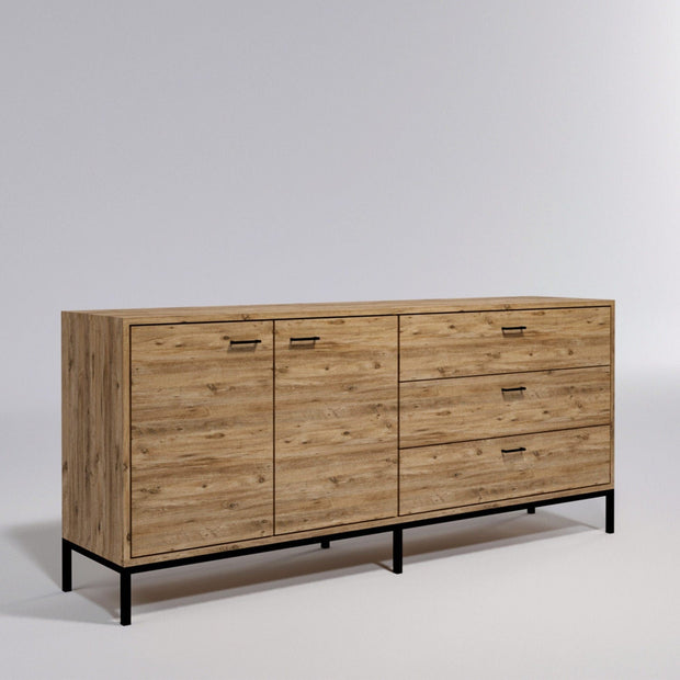 Asir Credenza con 3 cassetti e 2 ante Riga L2003 Quercia