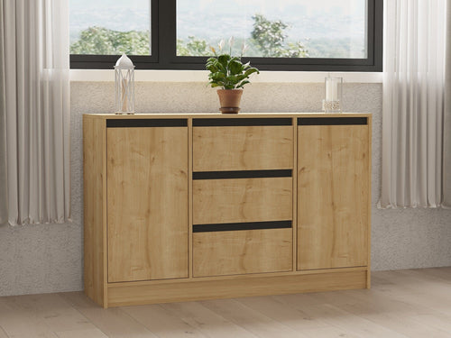 Asir Credenza con 3 cassetti e 2 ante Sadu Quercia