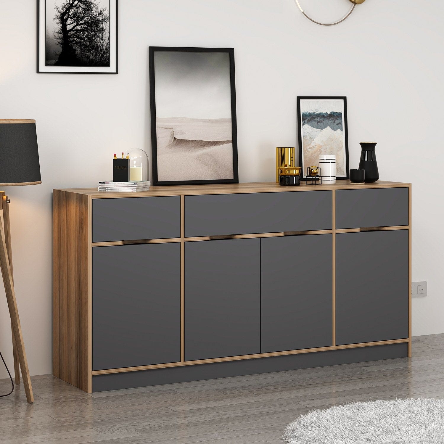 Credenza con 3 cassetti e 3 ante Elina Noce