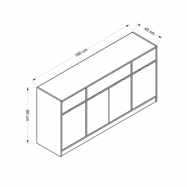 Asir Credenza con 3 cassetti e 3 ante Elina Noce