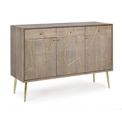 Bizzotto Credenza con 3 cassetti e 3 ante Filomena Naturale