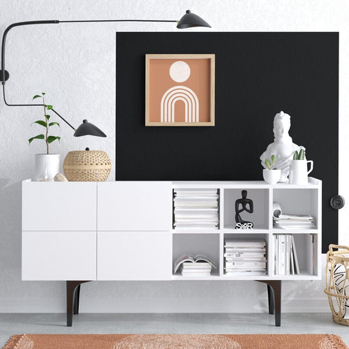 Asir Credenza con 4 ante Alpha Bianco