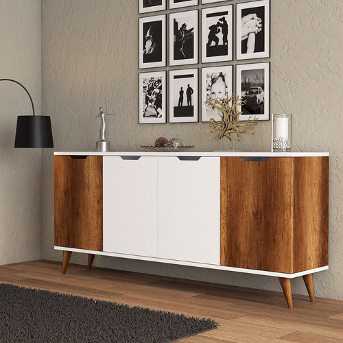 Asir Credenza con 4 ante Balerin Bianco