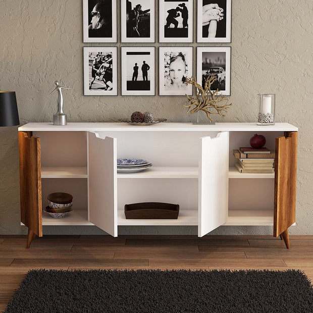 Asir Credenza con 4 ante Balerin Bianco