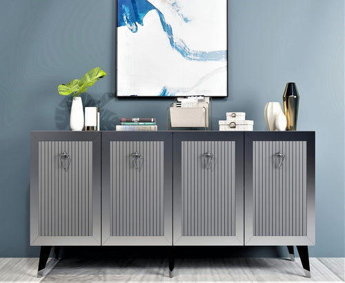 Asir Credenza con 4 ante Bare Antracite