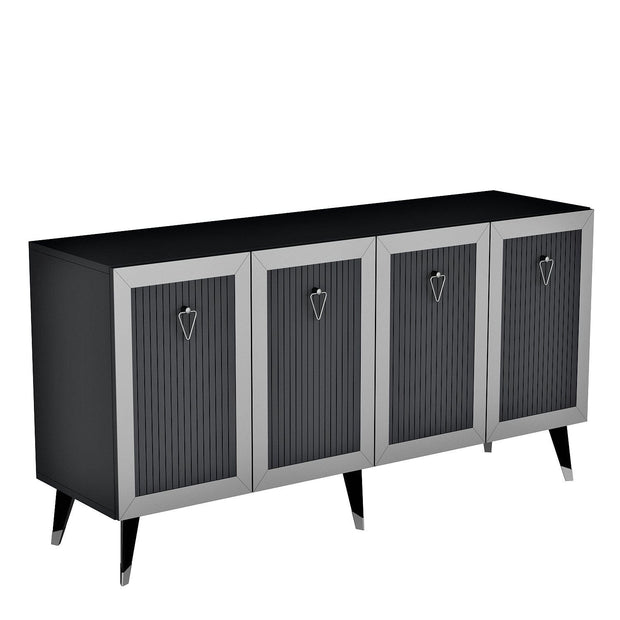 Asir Credenza con 4 ante Bare Antracite