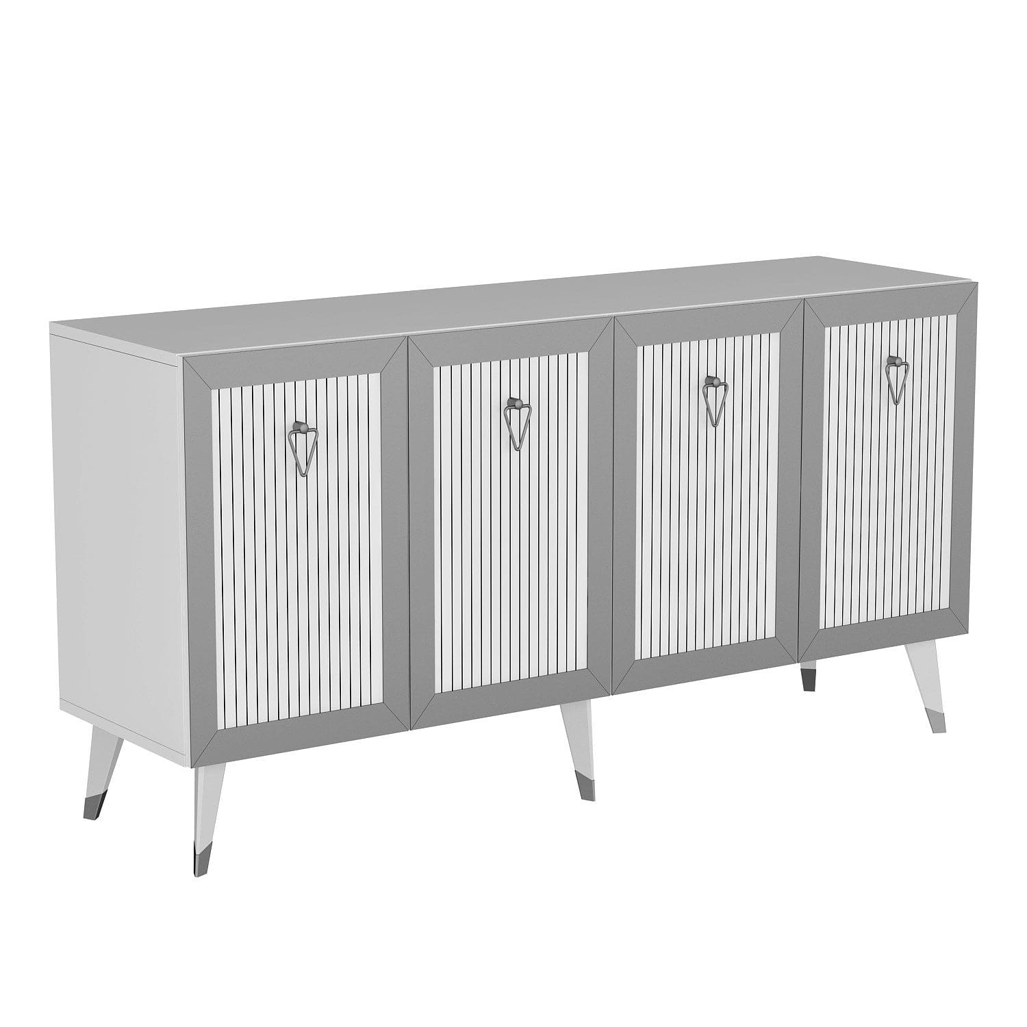 Asir Credenza con 4 ante Bare Argento