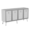 Asir Credenza con 4 ante Bare Argento