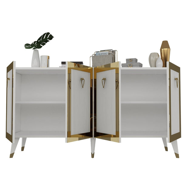 Asir Credenza con 4 ante Bare Oro