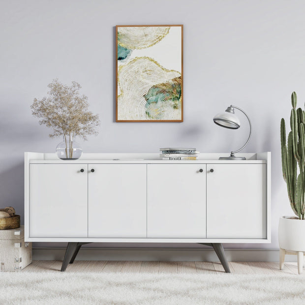 Asir Credenza con 4 ante Bergen Bianco