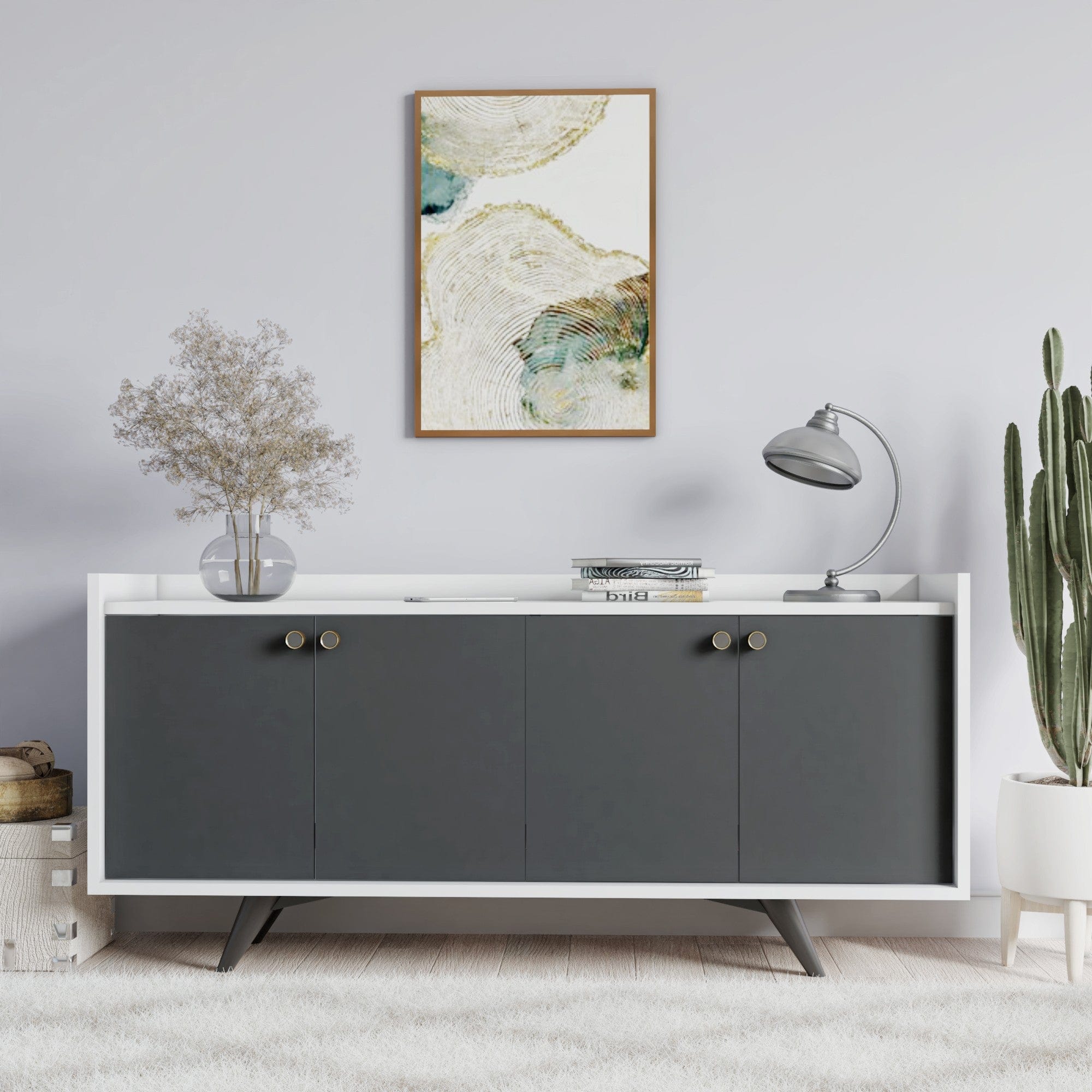 Asir Credenza con 4 ante Bled Bianco