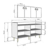 Asir Credenza con 4 ante Daring Bianco