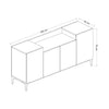 Asir Credenza con 4 ante Ellaria Noce