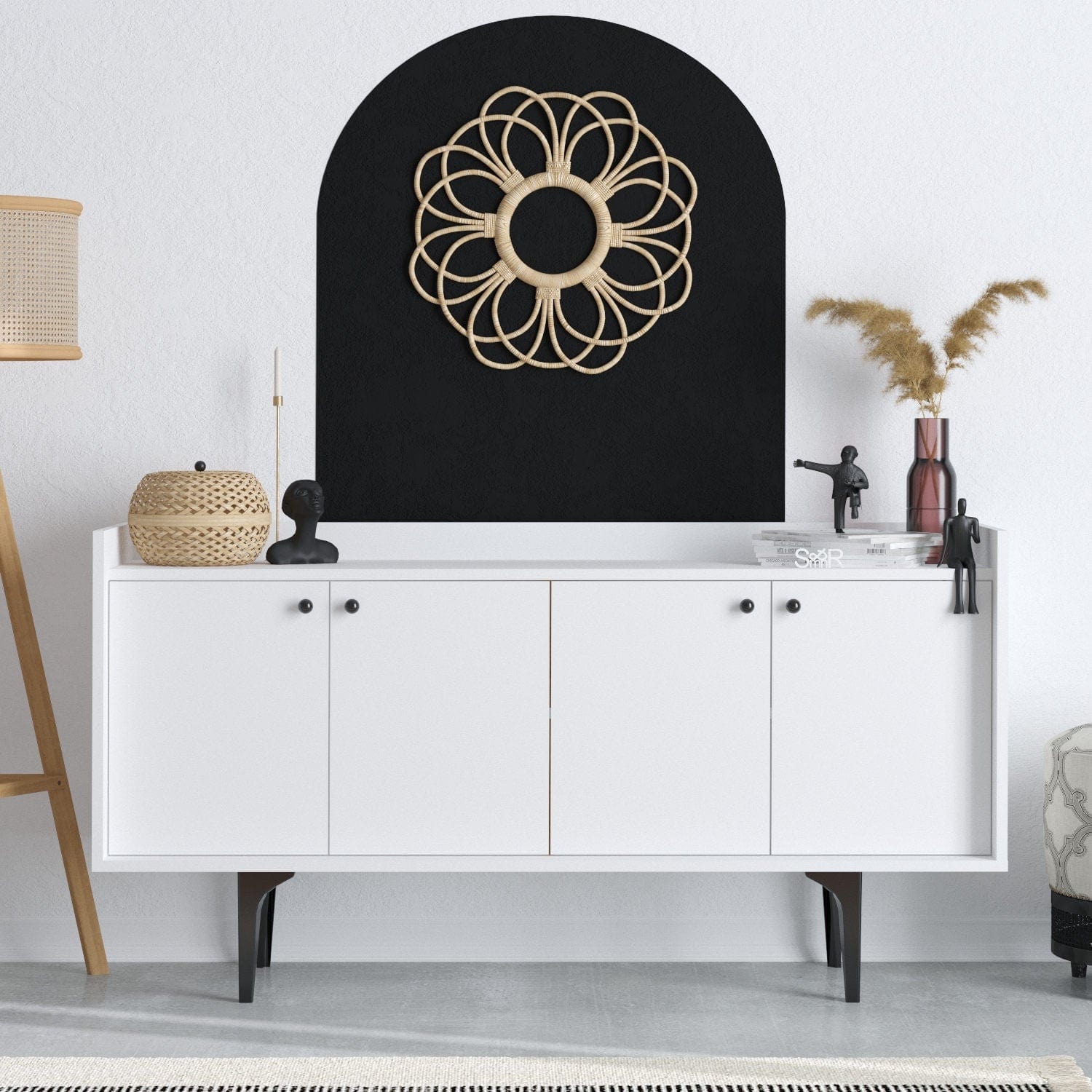 Asir Credenza con 4 ante Eris Bianco