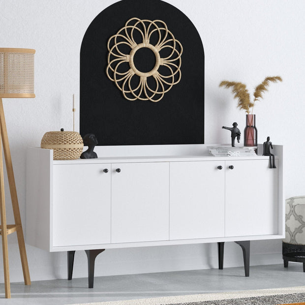 Asir Credenza con 4 ante Eris Bianco