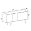 Asir Credenza con 4 ante Eris Bianco