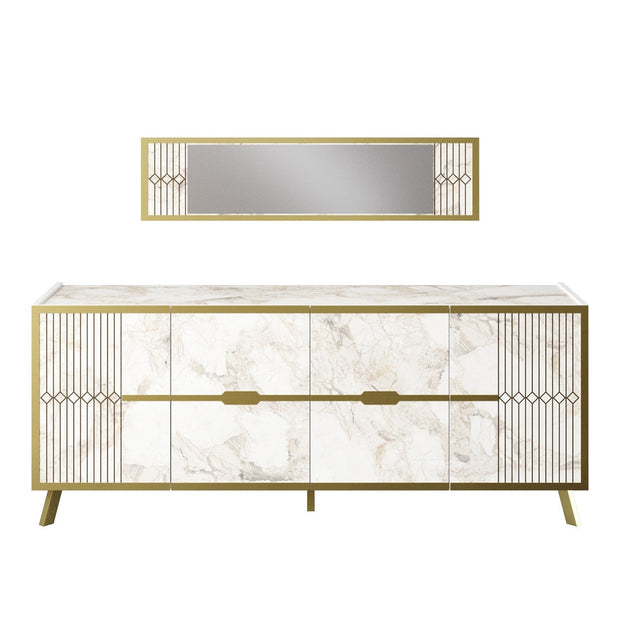 Asir Credenza con 4 ante Frida Bianco