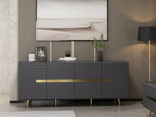 Asir Credenza con 4 ante Jose Antracite