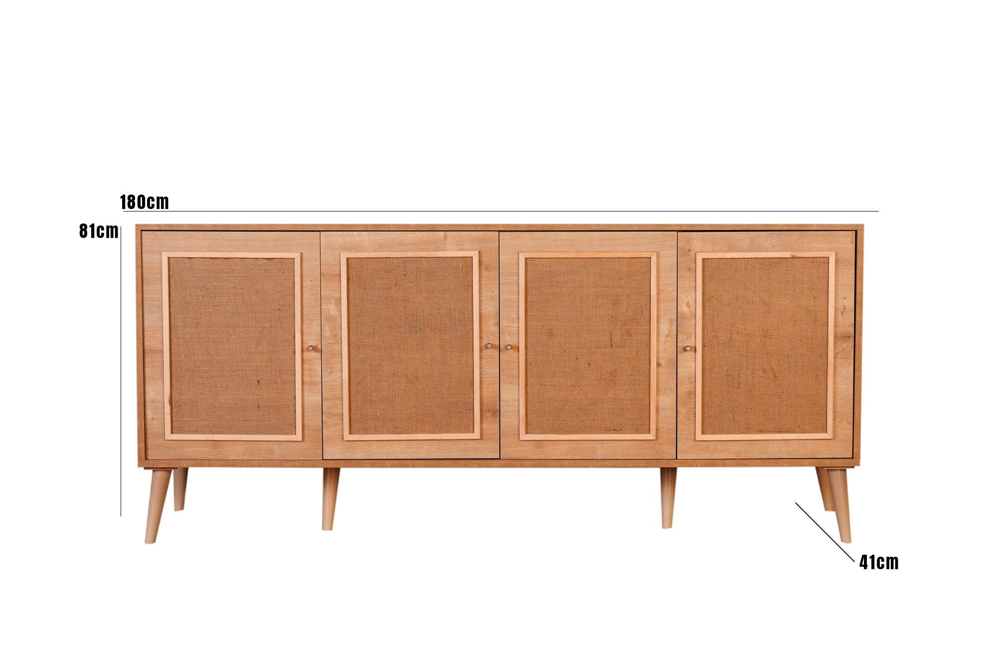 Asir Credenza con 4 ante Jut Quercia