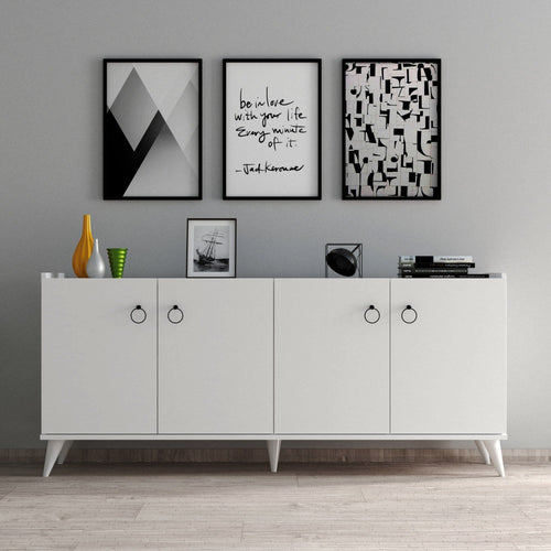 Asir Credenza con 4 ante Karol 0101 Bianco