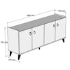 Asir Credenza con 4 ante Karol 0101 Bianco