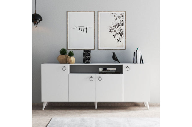 Asir Credenza con 4 ante Karol 0201 Bianco