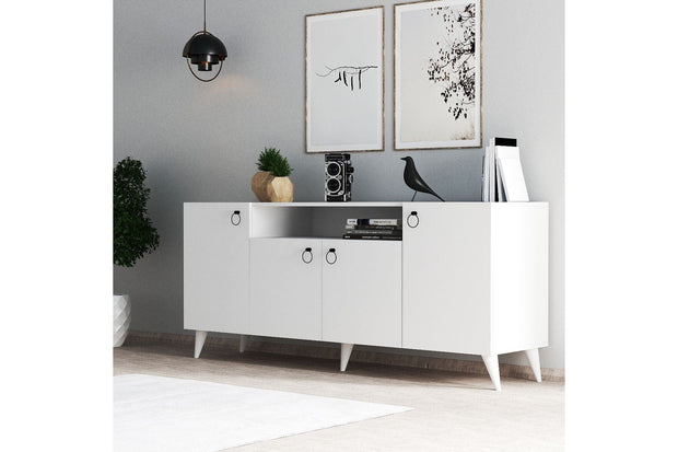 Asir Credenza con 4 ante Karol 0201 Bianco