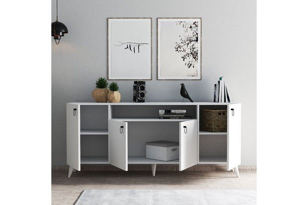 Asir Credenza con 4 ante Karol 0201 Bianco