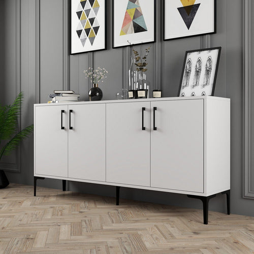 Asir Credenza con 4 ante Kiev 160 Bianco