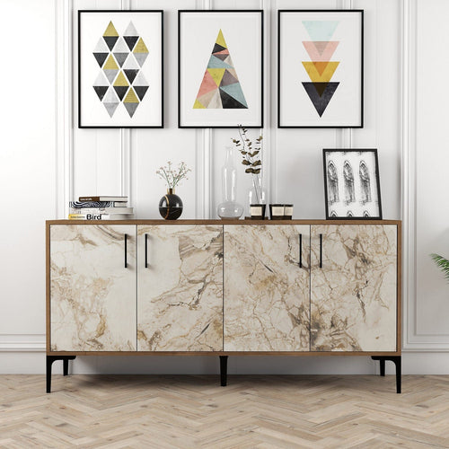 Asir Credenza con 4 ante Kiev 160 Marmo