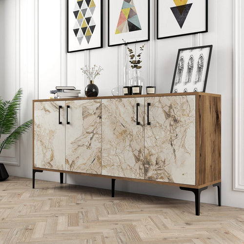 Asir Credenza con 4 ante Kiev 160 Marmo