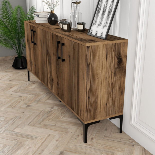 Asir Credenza con 4 ante Kiev 160 Noce