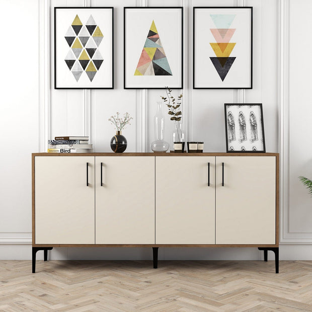 Asir Credenza con 4 ante Kiev 160 Noce