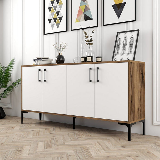 Asir Credenza con 4 ante Kiev 160 Noce