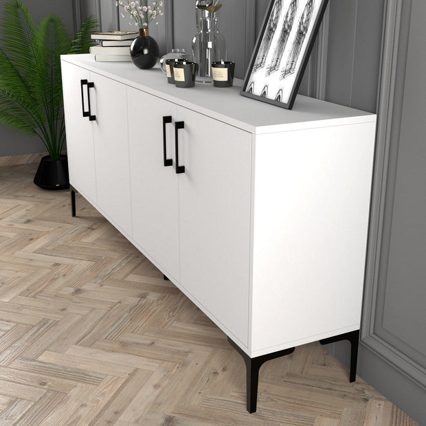 Asir Credenza con 4 ante Kiev Bianco