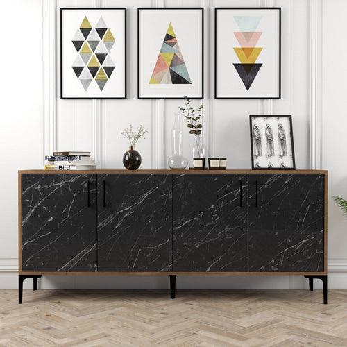 Asir Credenza con 4 ante Kiev Noce