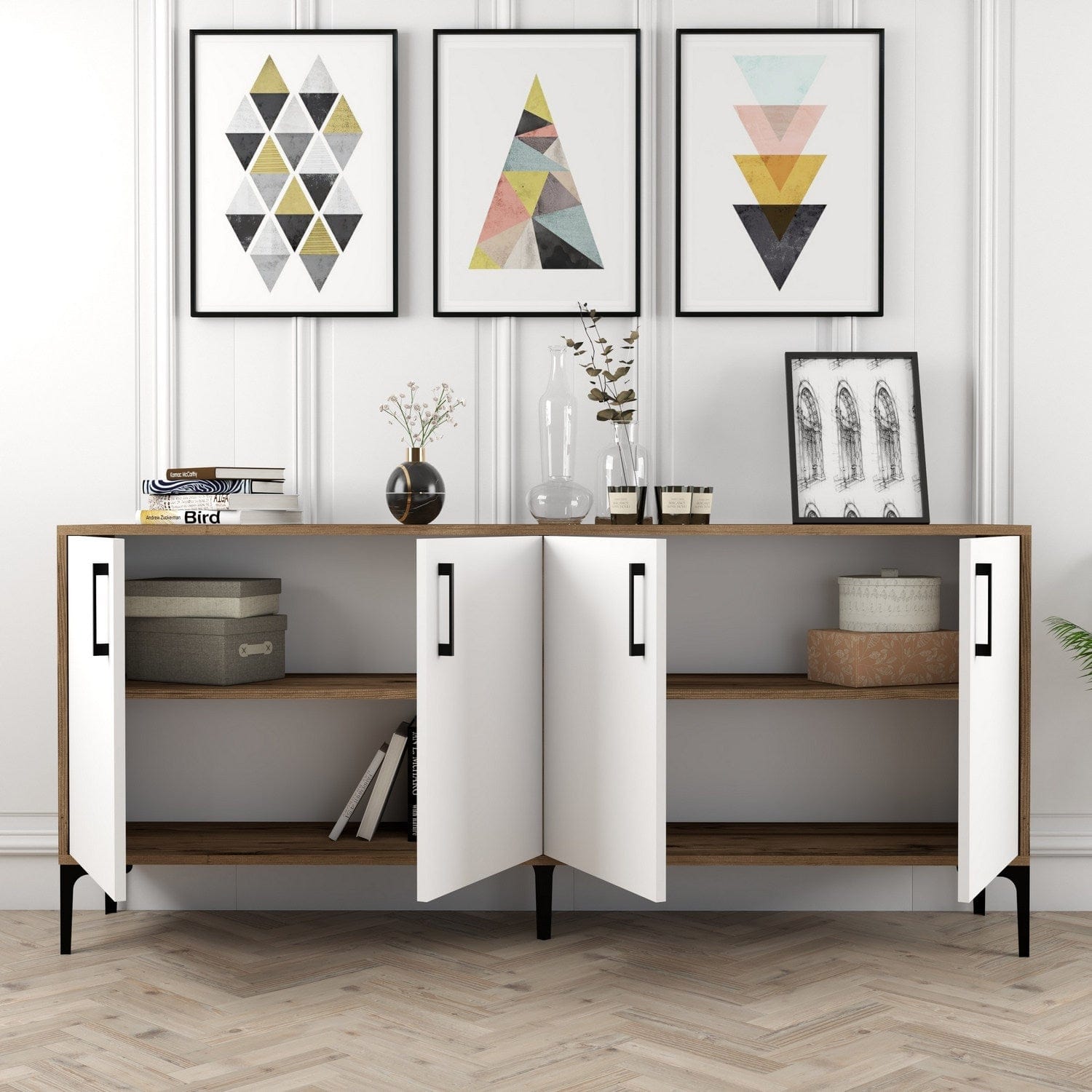 Credenza con 4 ante Kiev Noce (1)