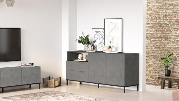 Asir Credenza con 4 ante Livia 32 Grigio