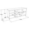 Asir Credenza con 4 ante Livia 32 Grigio