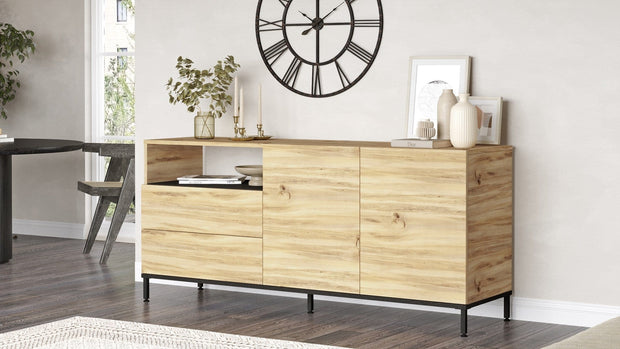 Asir Credenza con 4 ante Livia 32 Quercia