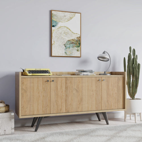 Asir Credenza con 4 ante Lizbon Quercia