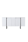 Asir Credenza con 4 ante Luxe Bianco